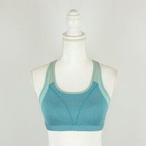 Brooks Women's Medium Blue Green Pull On Unpadded Racerback Sports Bra
